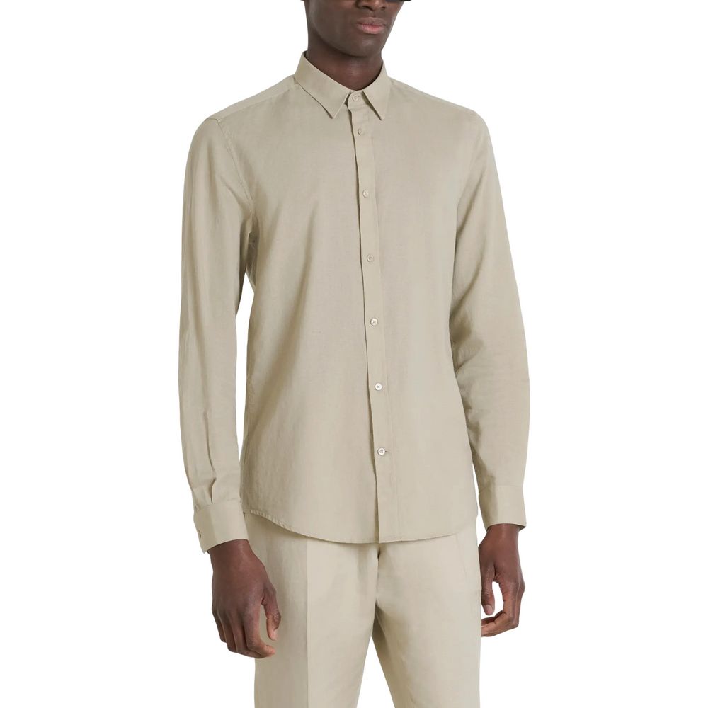 Antony Morato Beige Cotton Shirt | Regal Royce