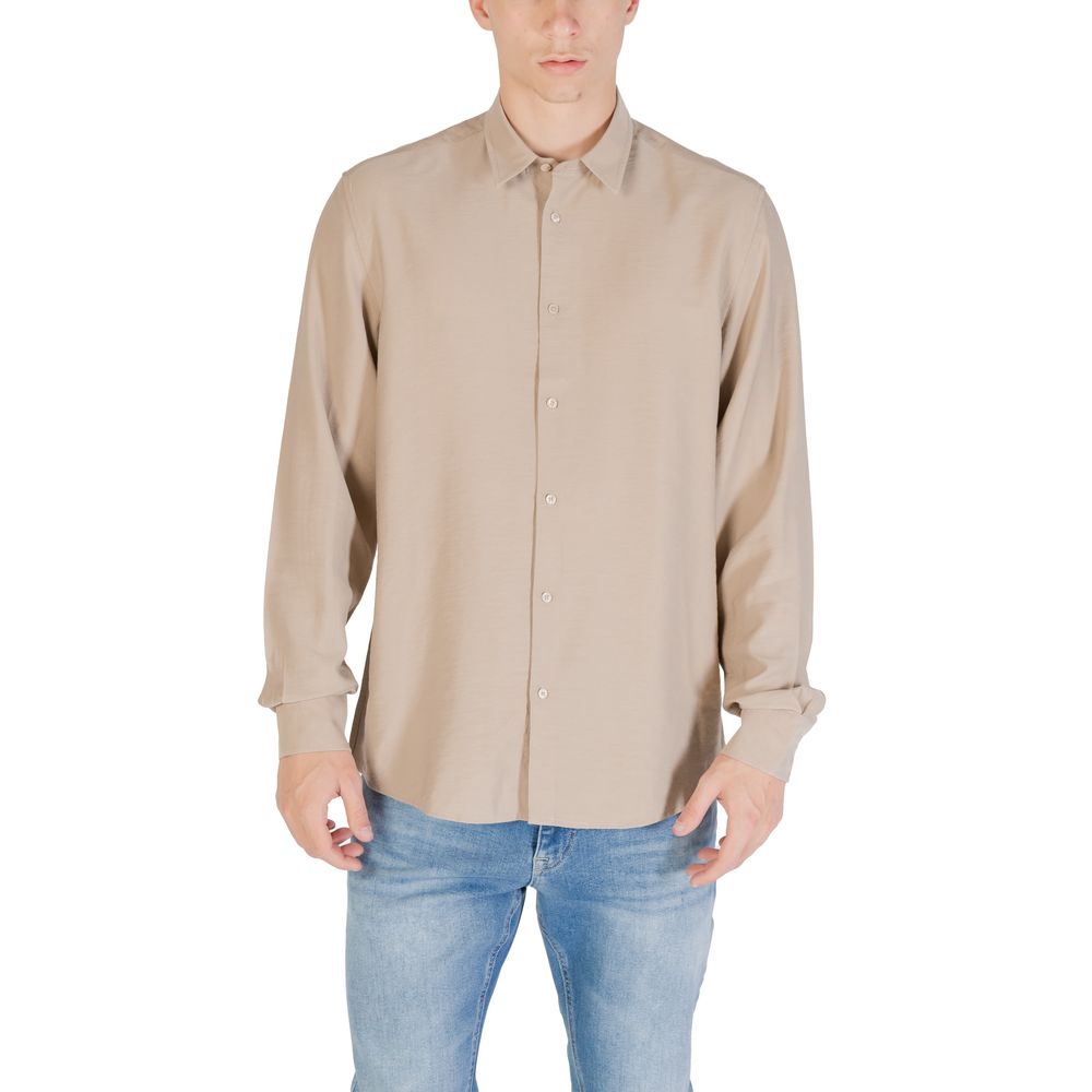 Antony Morato Beige Viscose Dress Shirt | Regal Royce