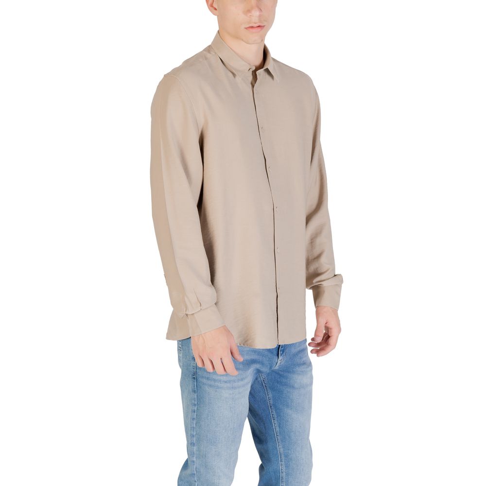 Antony Morato Beige Viscose Dress Shirt | Regal Royce