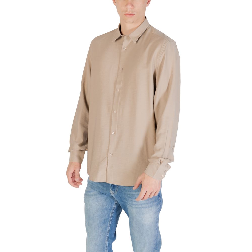 Antony Morato Beige Viscose Dress Shirt | Regal Royce