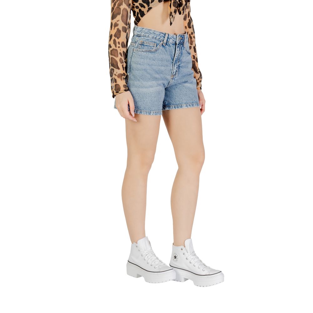 ICHI Light Blue Cotton Shorts | Regal Royce