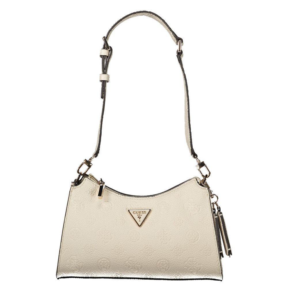 Guess Jeans Beige Polyurethane Women's Shoulder Bag | Regal Royce