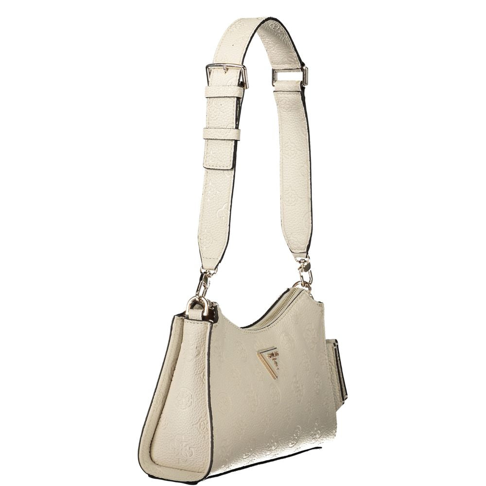 Guess Jeans Beige Polyurethane Women's Shoulder Bag | Regal Royce