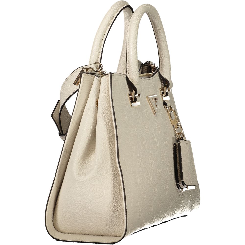 Guess Jeans Beige Polyurethane Women's Handbag | Regal Royce