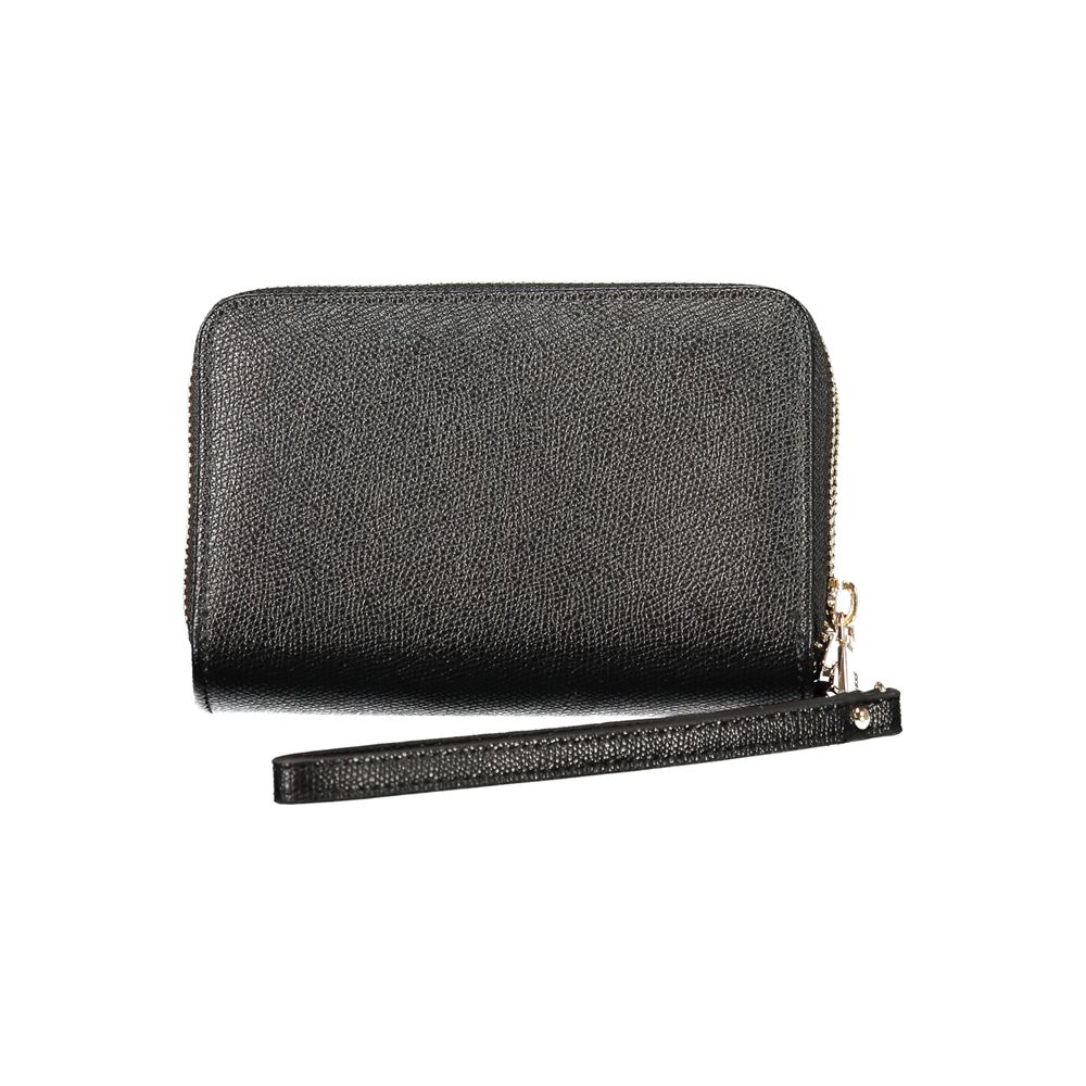 Guess Jeans Black Polyurethane Women Wallet | Regal Royce