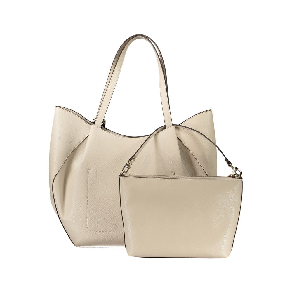 Guess Jeans Beige Polyethylene Women Handbag | Regal Royce