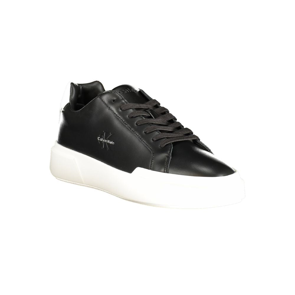 Calvin Klein Black Leather Men Sneaker | Regal Royce