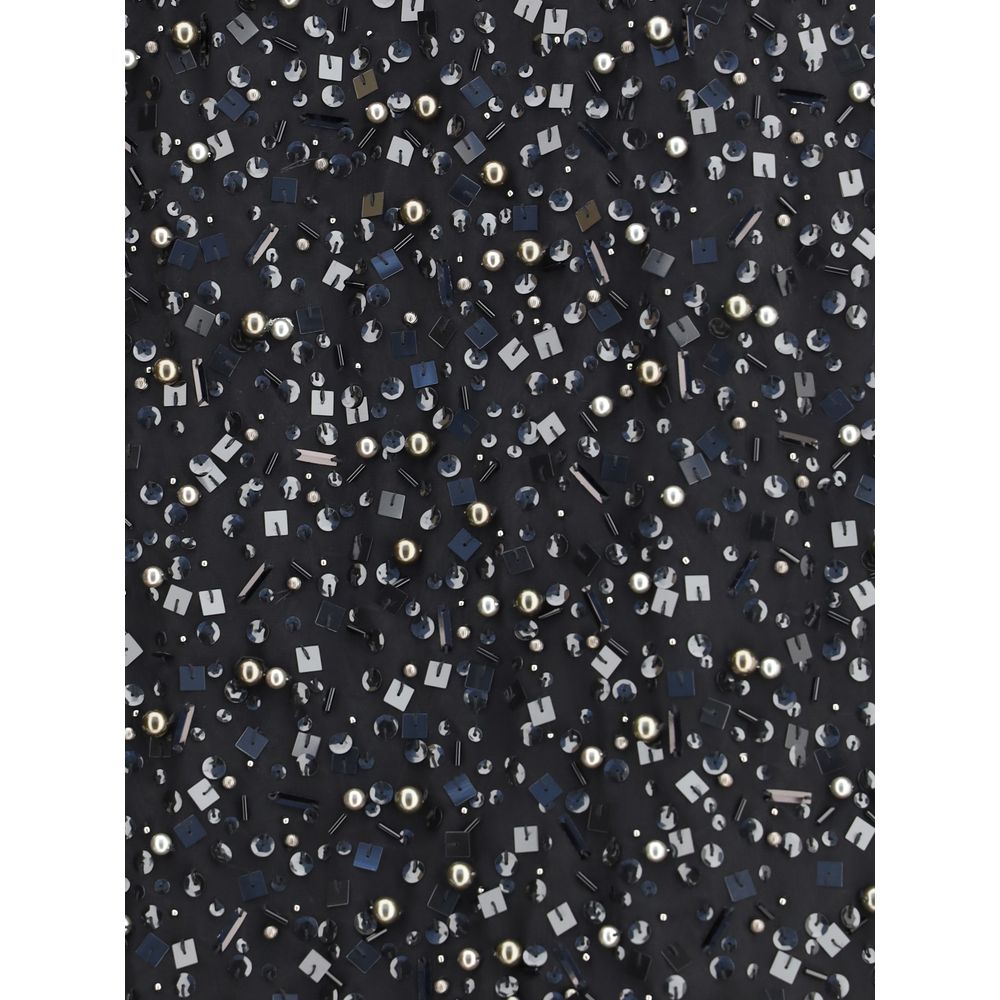 Sacai Black Polyester Midi Skirt | Regal Royce