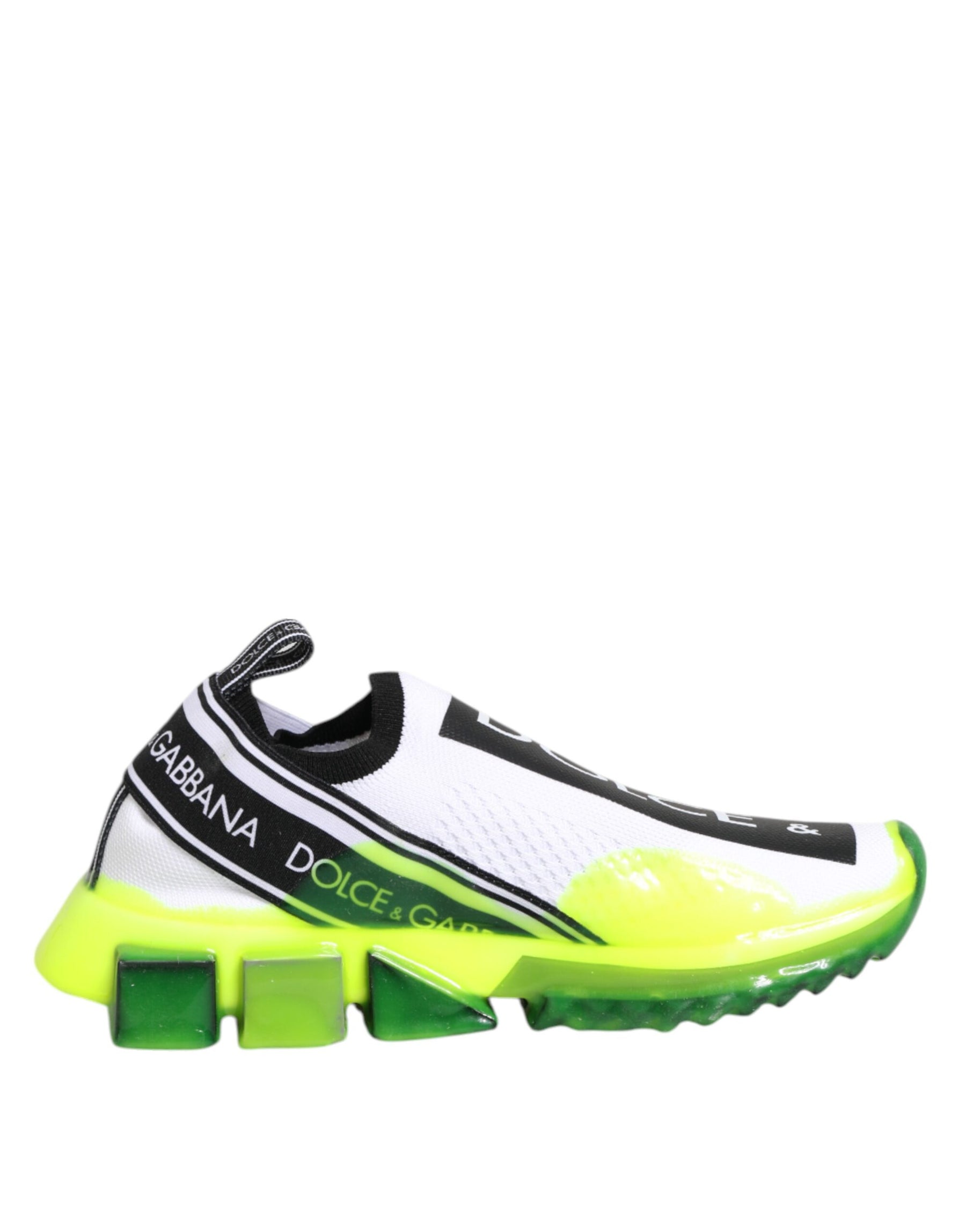 Dolce & Gabbana Black White Slip On Sorrento Sneakers Shoes | Regal Royce