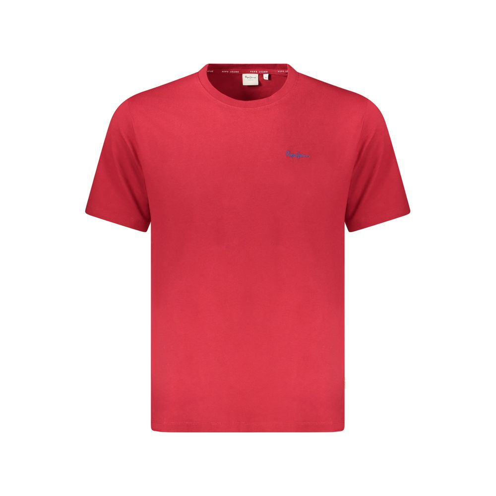 Pepe Jeans Red Cotton Men T-Shirt | Regal Royce