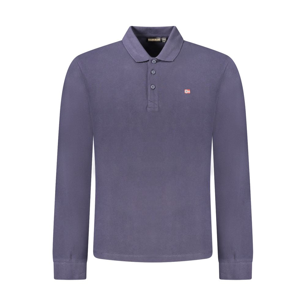 Napapijri Blue Cotton Men Polo Shirt | Regal Royce