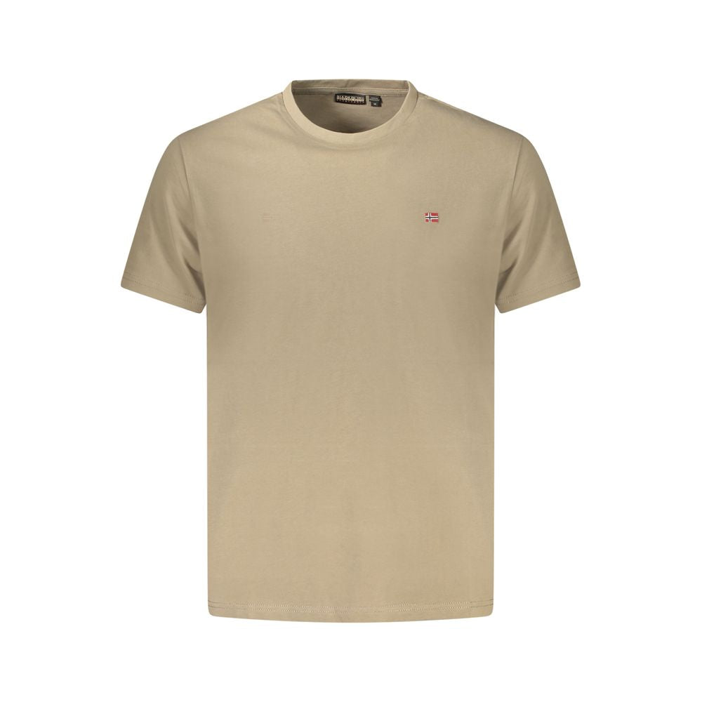 Napapijri Marrone Cotton Mens T-Shirt | Regal Royce
