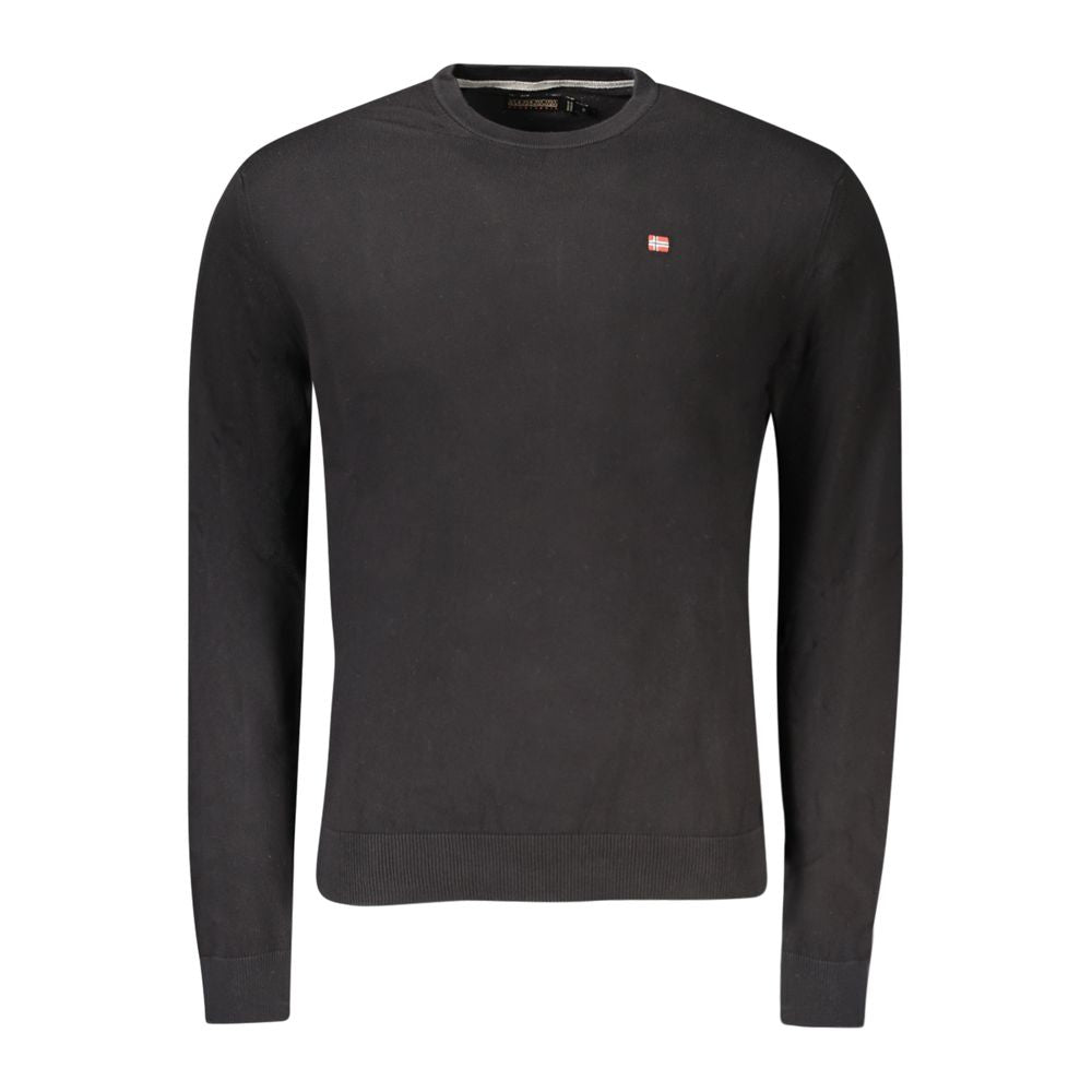 Napapijri Black Cotton Men Sweater | Regal Royce
