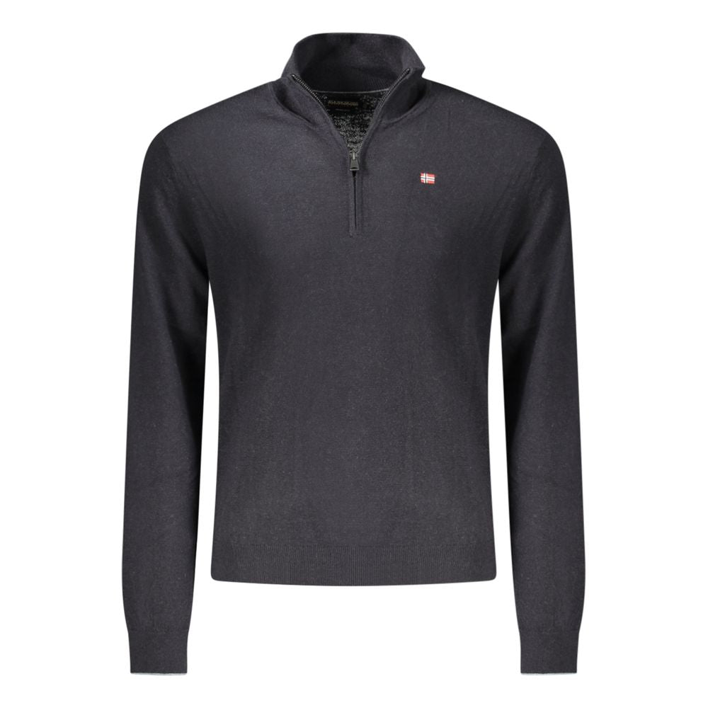 Napapijri Black Wool Mens Sweater | Regal Royce