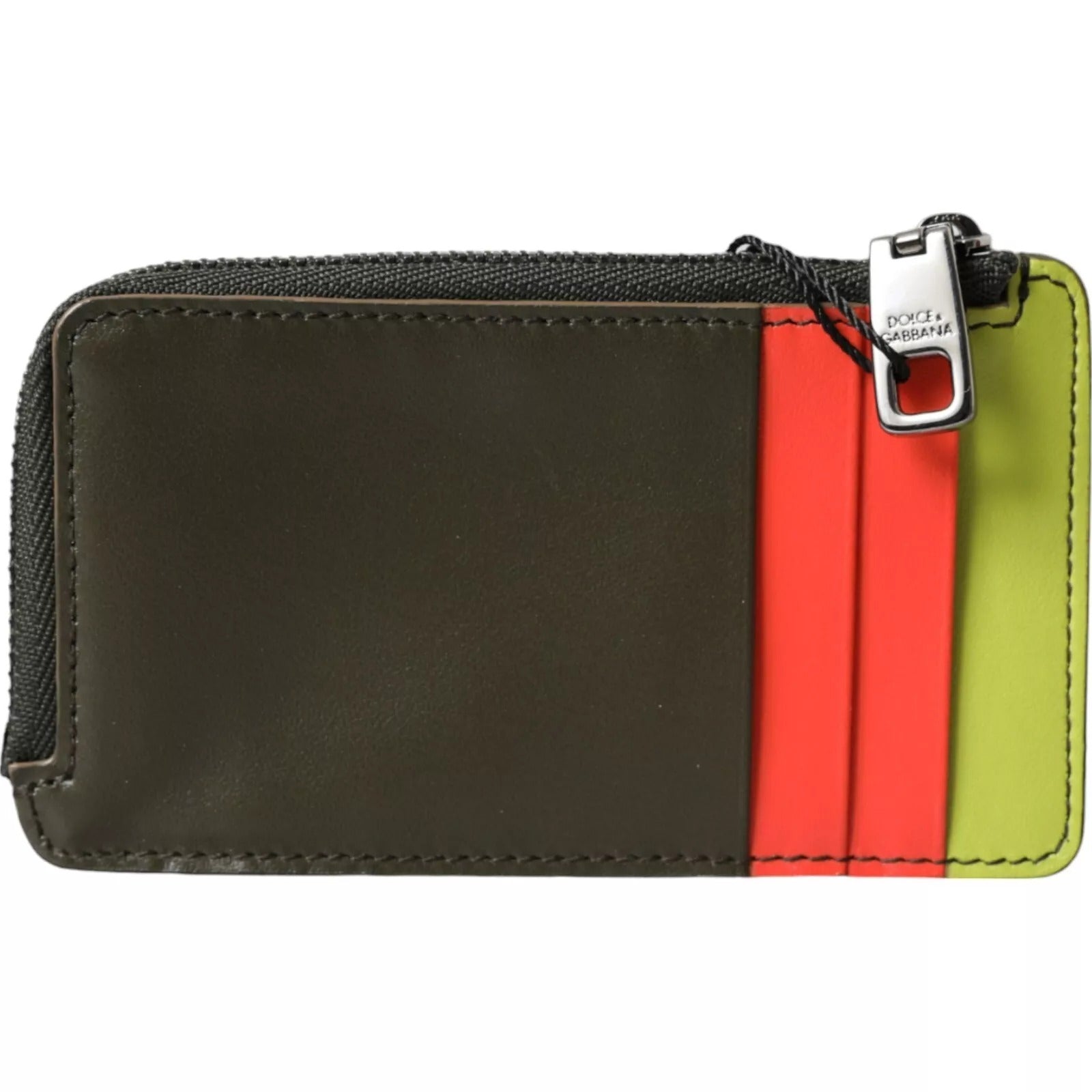 Dolce & Gabbana Multicolor Calfskin Leather Logo Card Holder Women Wallet | Regal Royce
