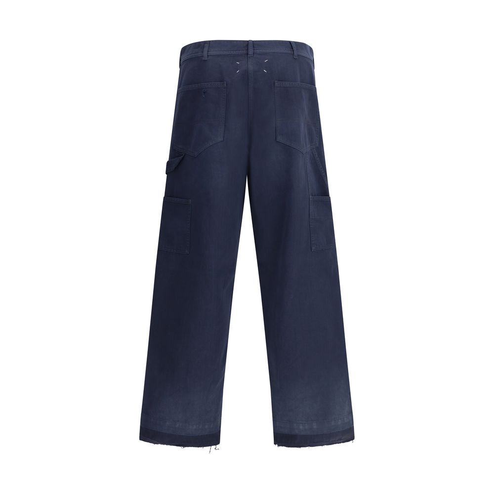 Margiela Blue Cotton Casual Pants | Regal Royce