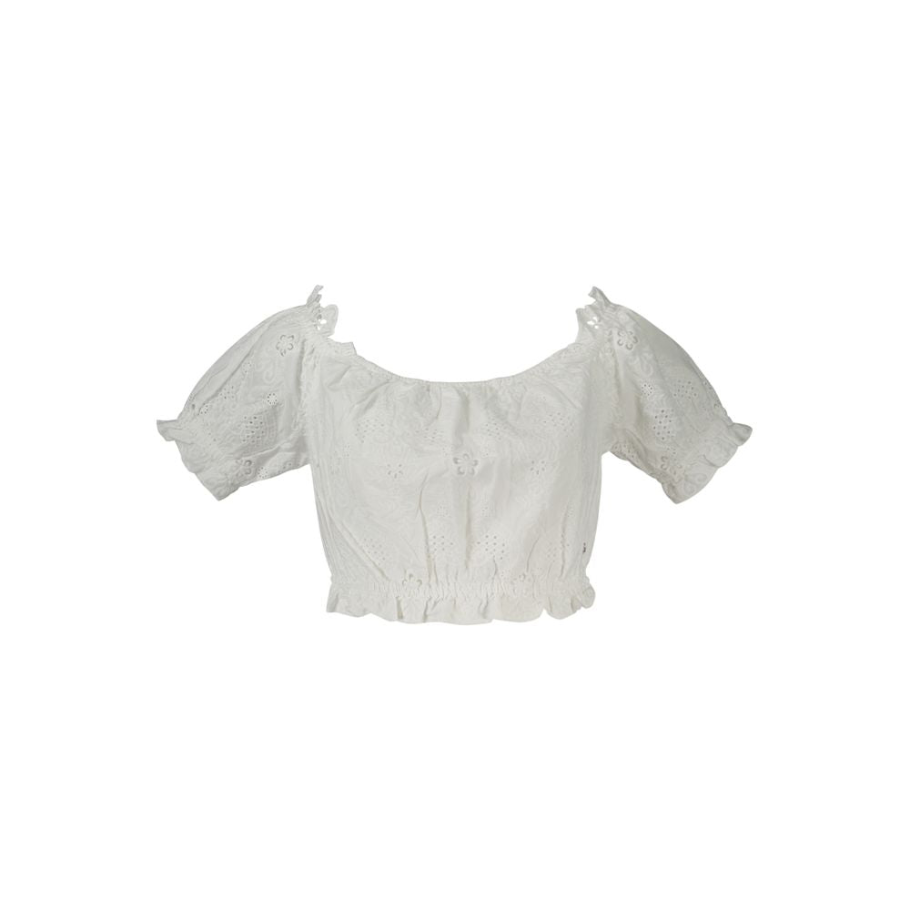 Guess Jeans Bianco Cotton Women Shirt | Regal Royce