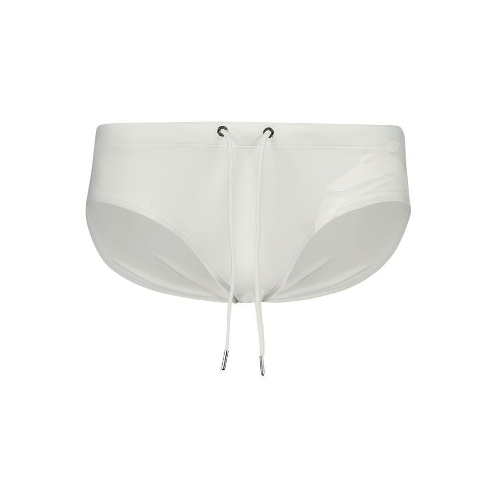 Trussardi Bianco Poliammide Men Swim Brief | Regal Royce