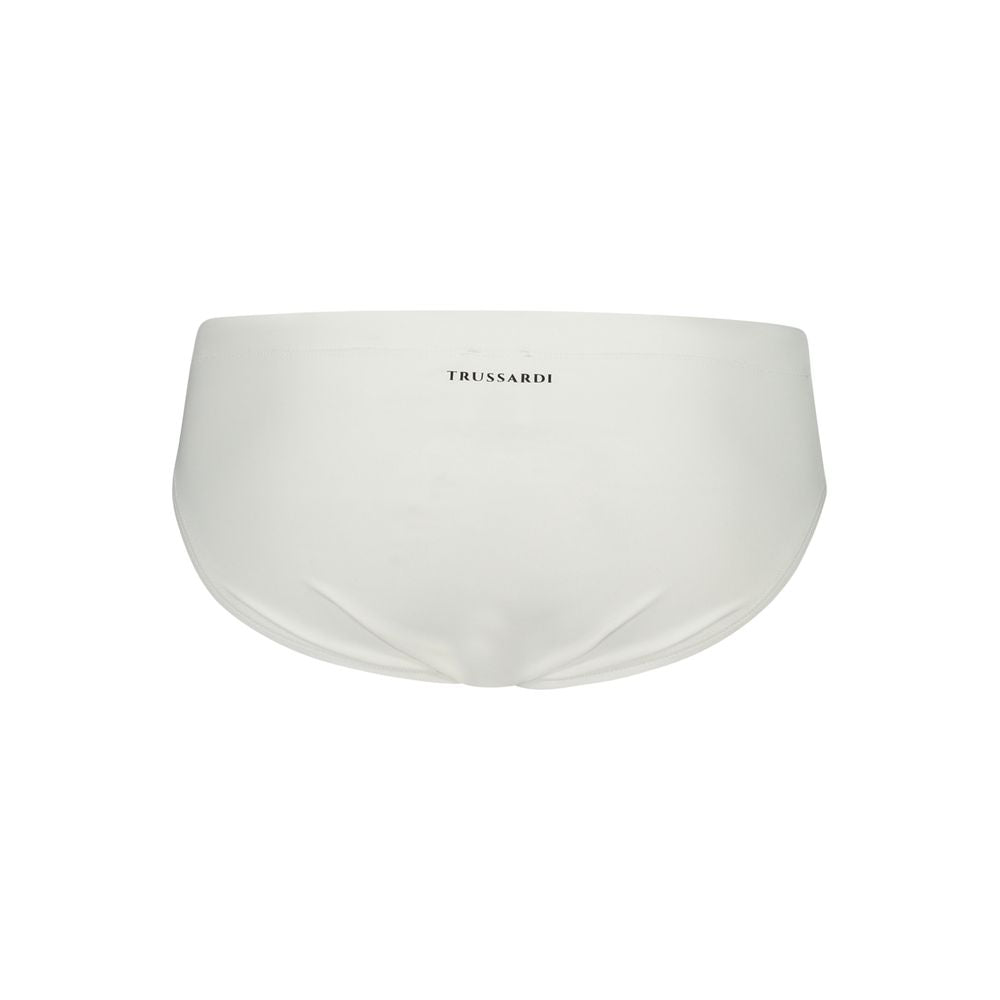 Trussardi Bianco Poliammide Men Swim Brief | Regal Royce
