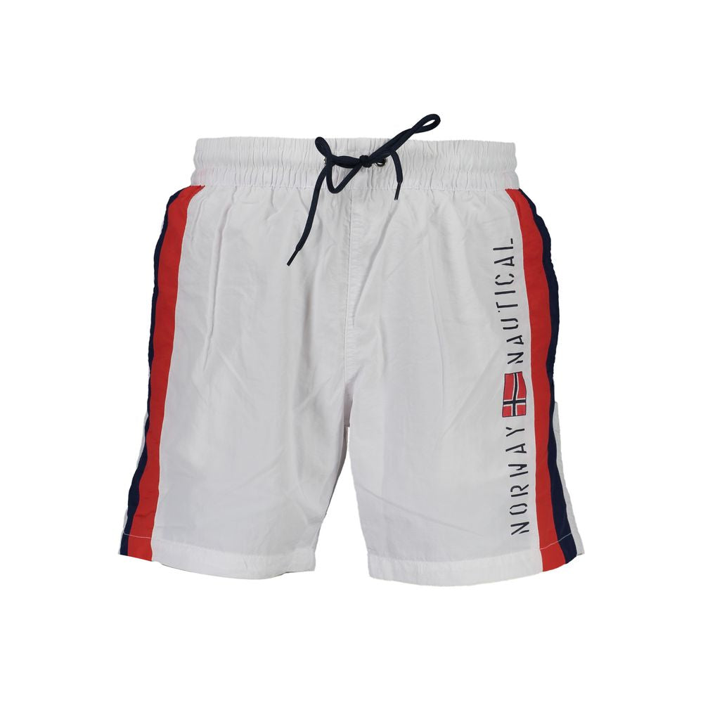 Norway 1963 White Polyamide Men's Swim Boxer | Regal Royce