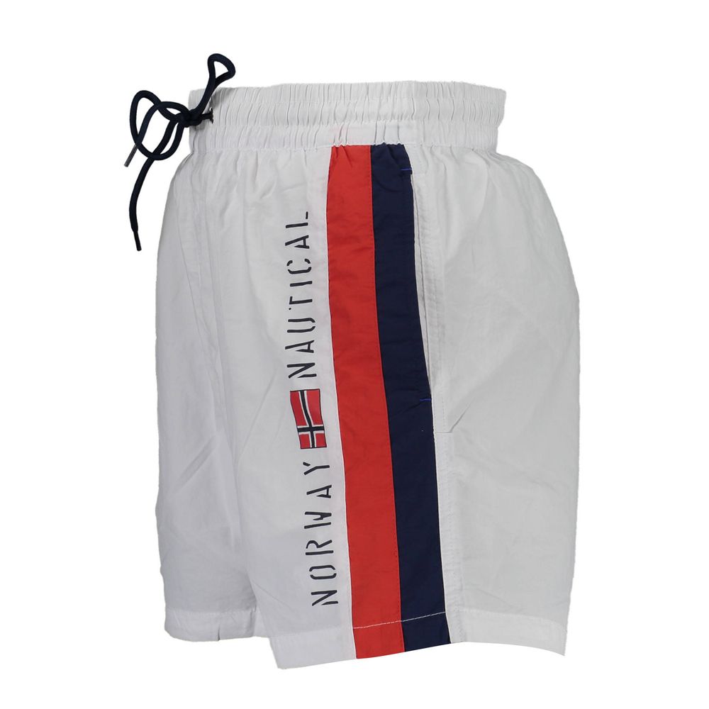 Norway 1963 White Polyamide Men's Swim Boxer | Regal Royce