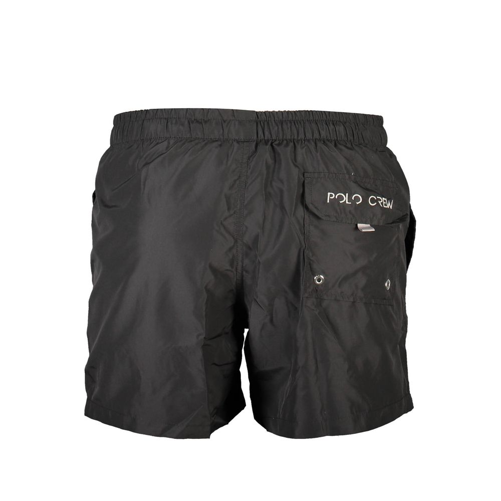 La Martina Black Polyester Men's Swim Trunk | Regal Royce