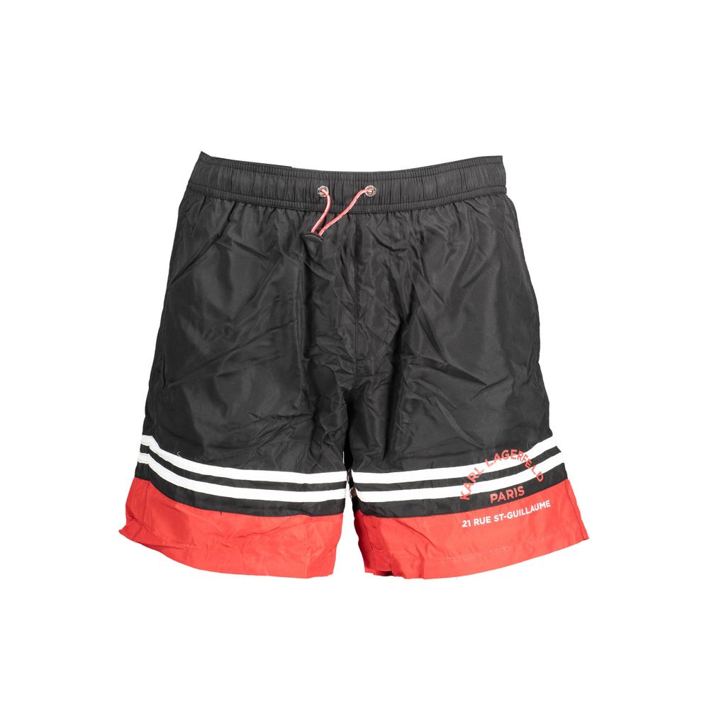 Karl Lagerfeld Black Polyester Mens Swim Boxer | Regal Royce
