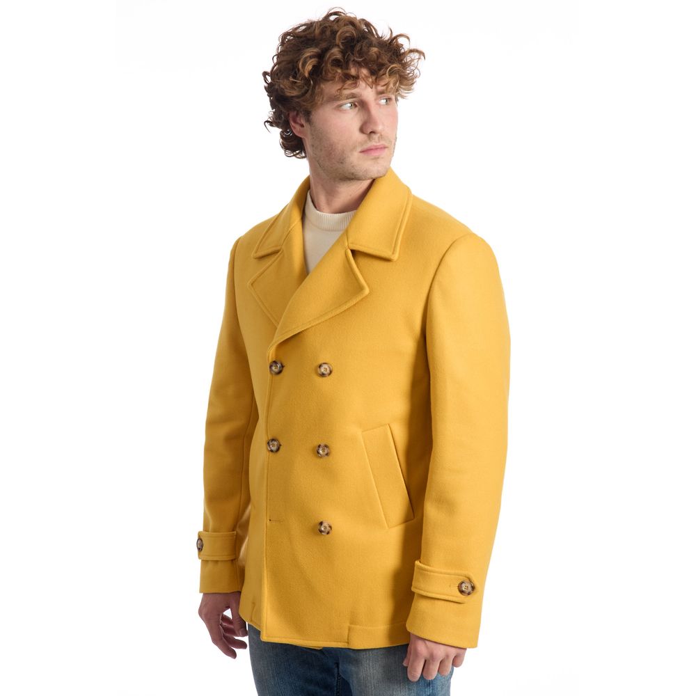Roberto Pepe Luxury Yellow Wool Men's Jacket | Regal Royce