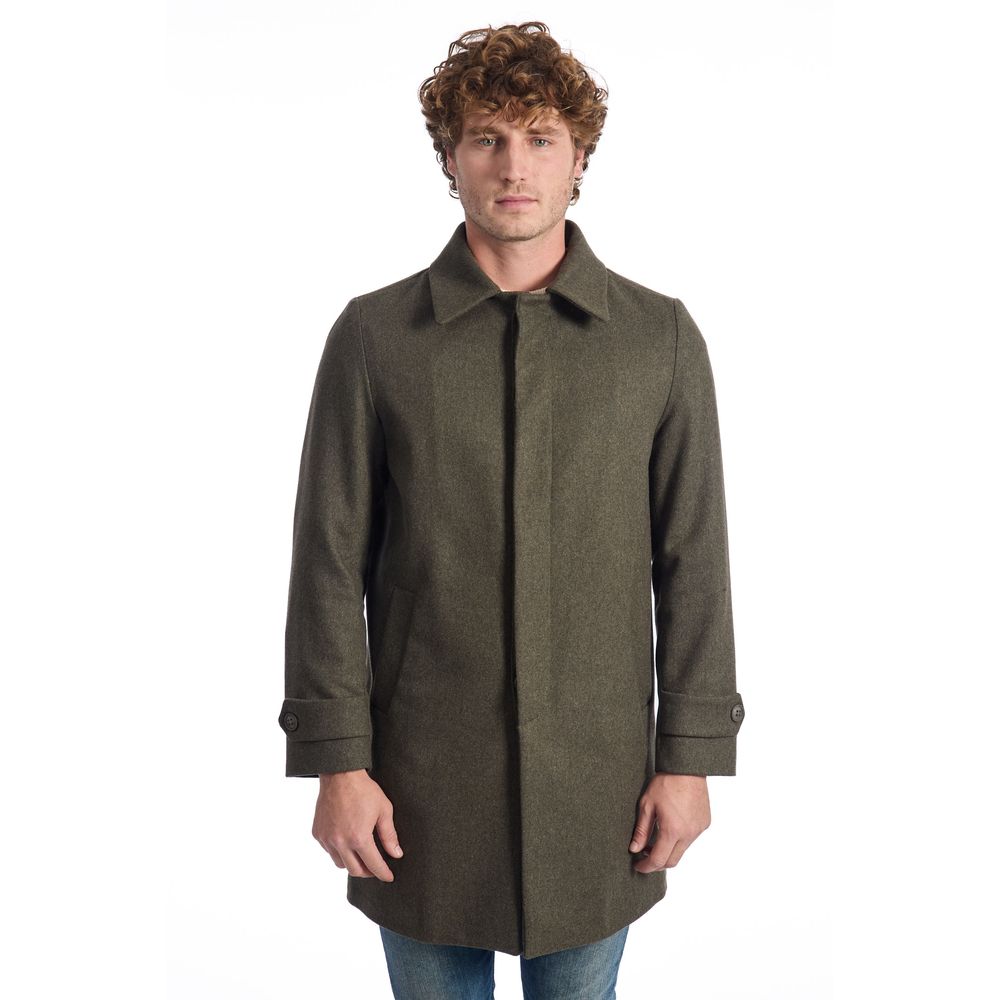 Roberto Pepe Luxury Green Wool Men Jacket | Regal Royce