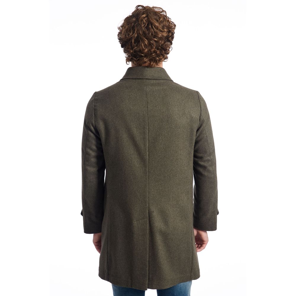 Roberto Pepe Luxury Green Wool Men Jacket | Regal Royce