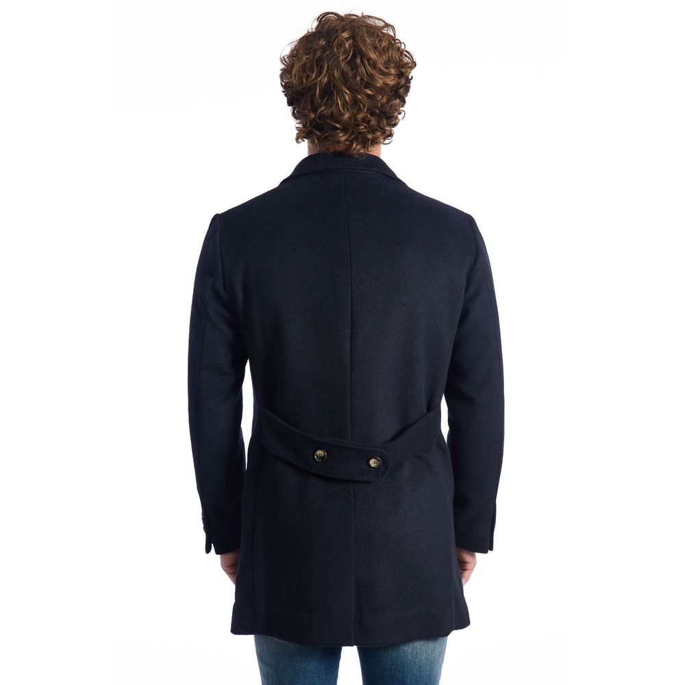 Roberto Pepe Luxury Blue Wool Men Jacket | Regal Royce