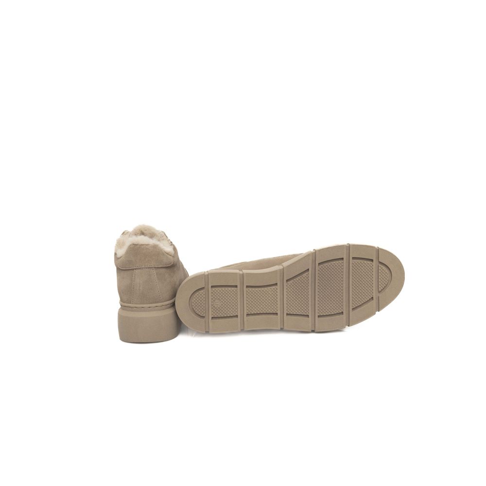Cerruti 1881 Beige Calfskin Women Platform Sneaker | Regal Royce