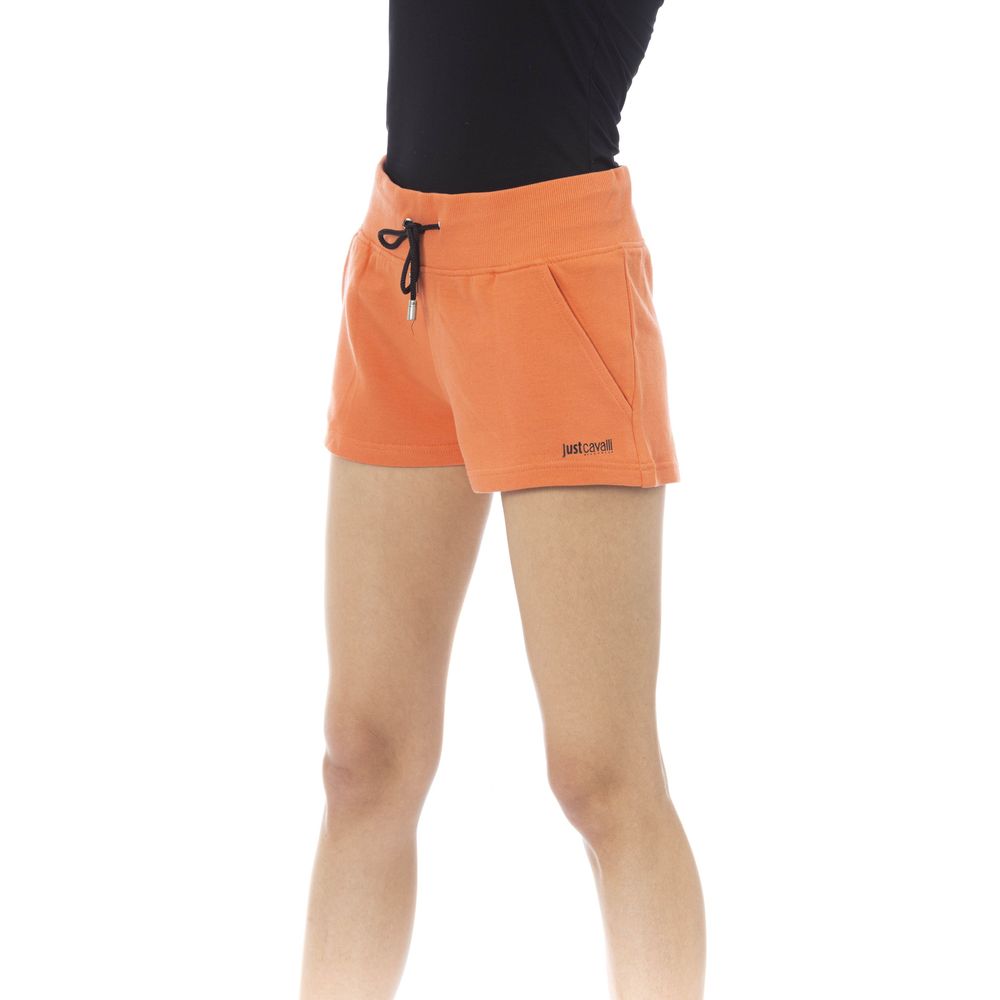 Just Cavalli Orange Cotton Women's Sweatshorts | Regal Royce