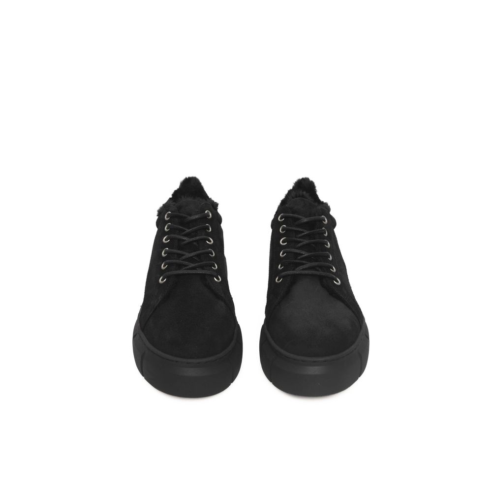 Cerruti 1881 Black Calfskin Women Platform Sneaker | Regal Royce