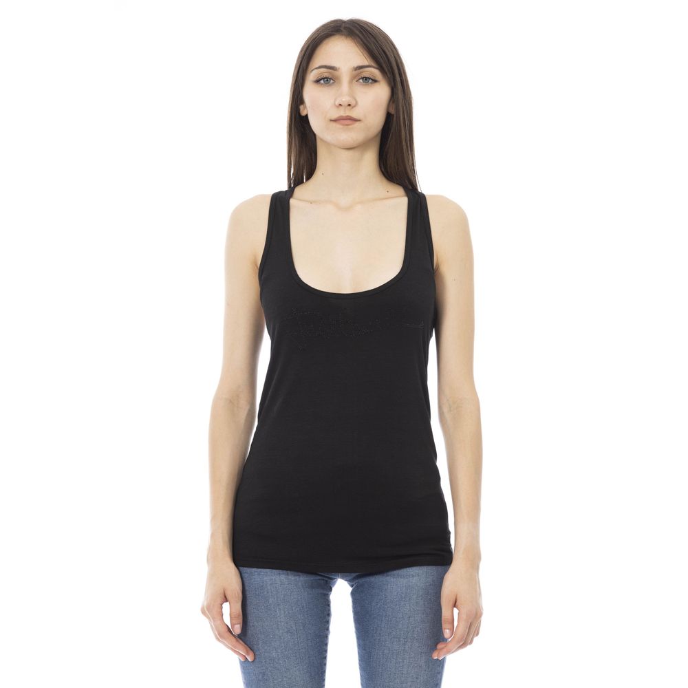 Just Cavalli Black Viscose Women Top | Regal Royce