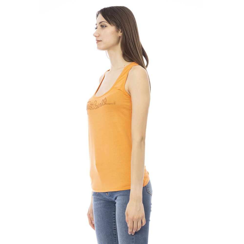 Just Cavalli Orange Viscose Women's Top | Regal Royce