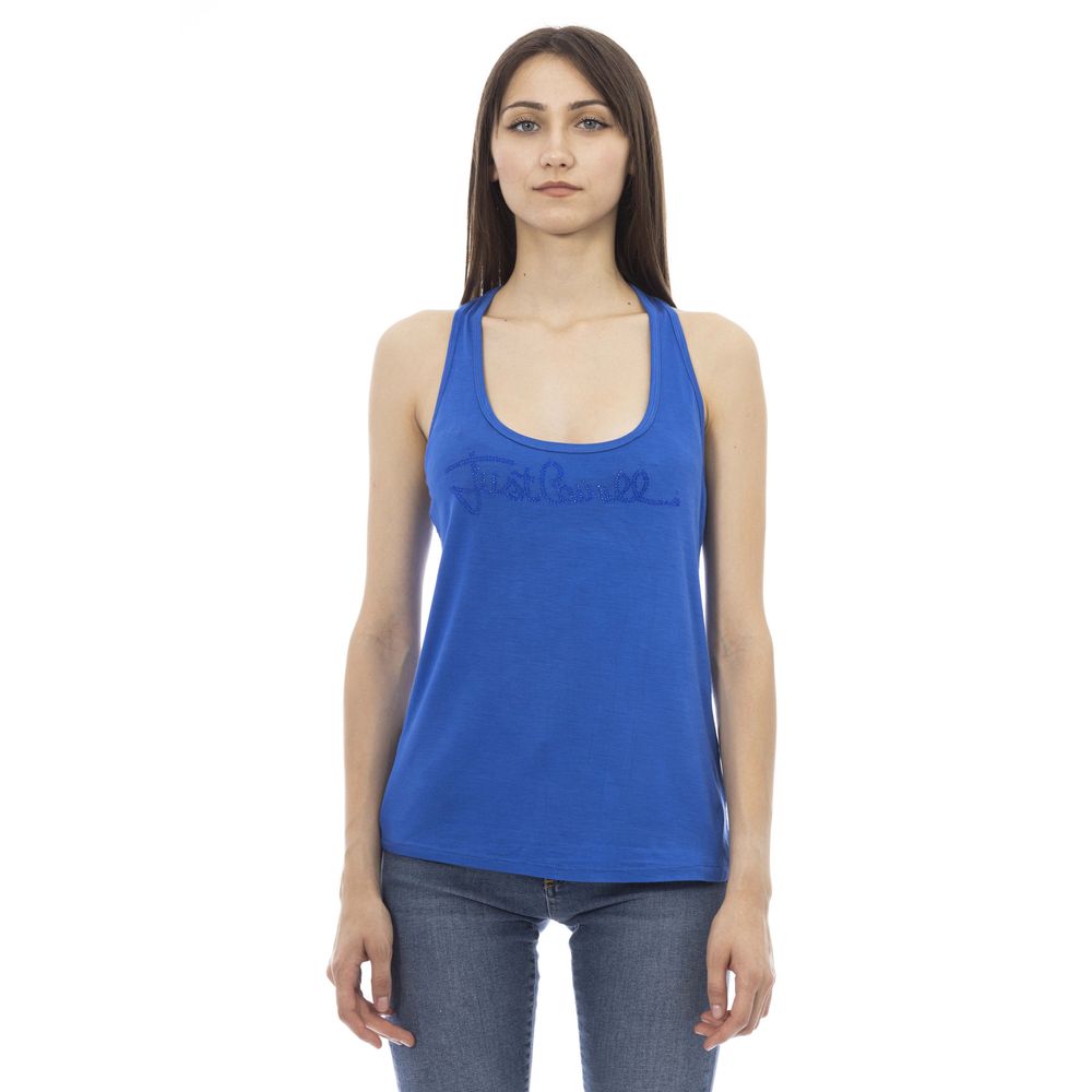 Just Cavalli Blue Viscose Women Top | Regal Royce