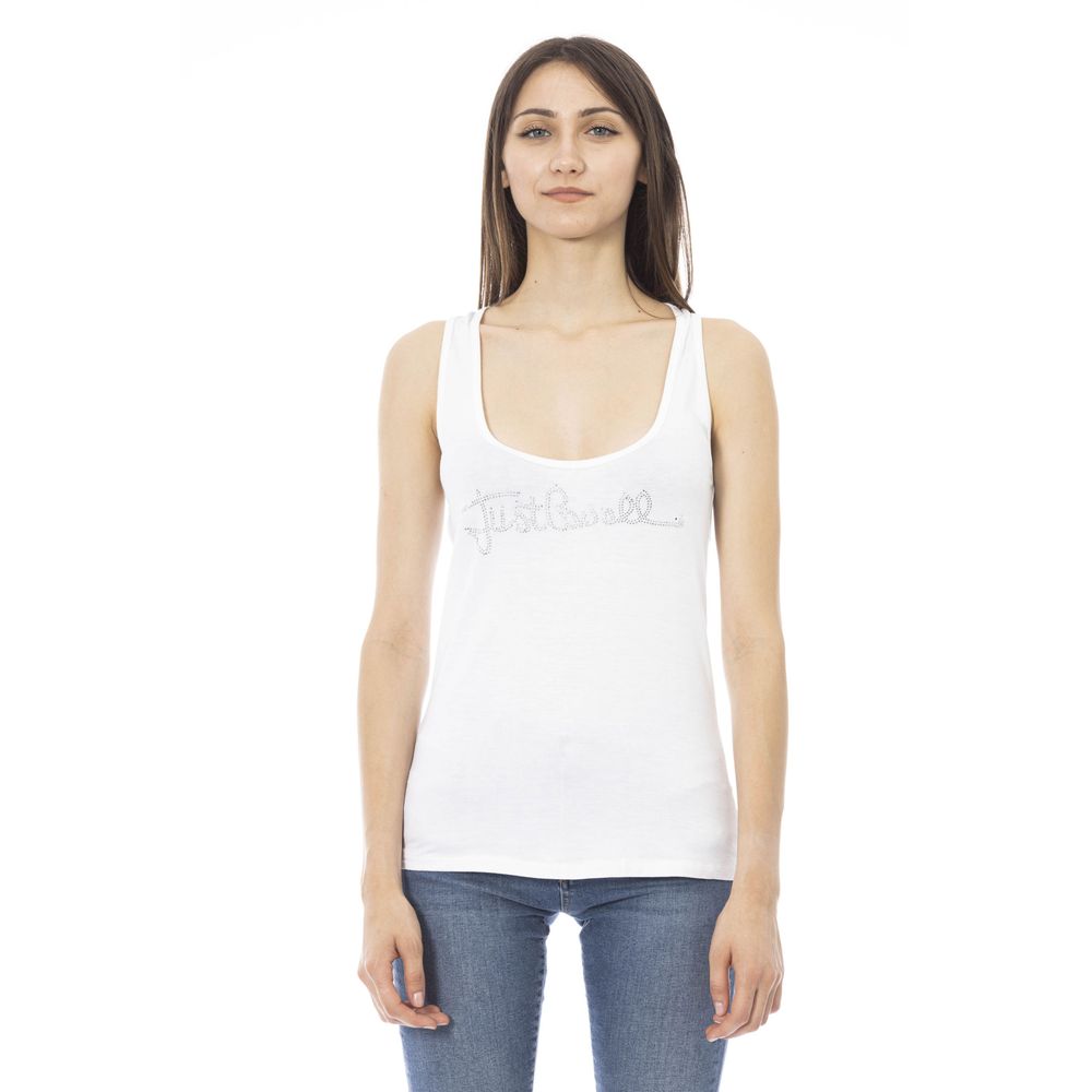Just Cavalli White Viscose Women Top | Regal Royce