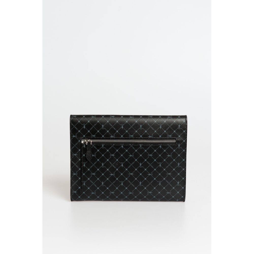 Trussardi Black Polyester Men Clutch | Regal Royce