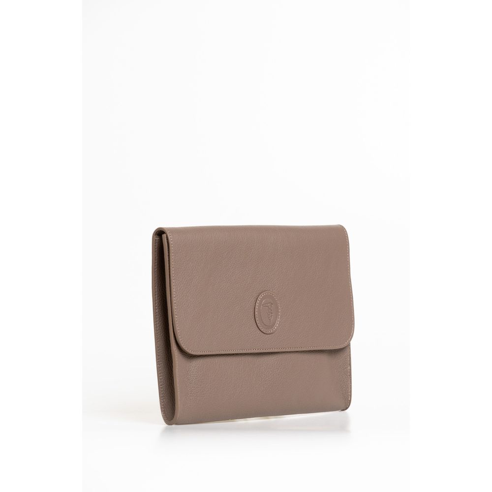 Trussardi Brown Polyester Men Clutch | Regal Royce
