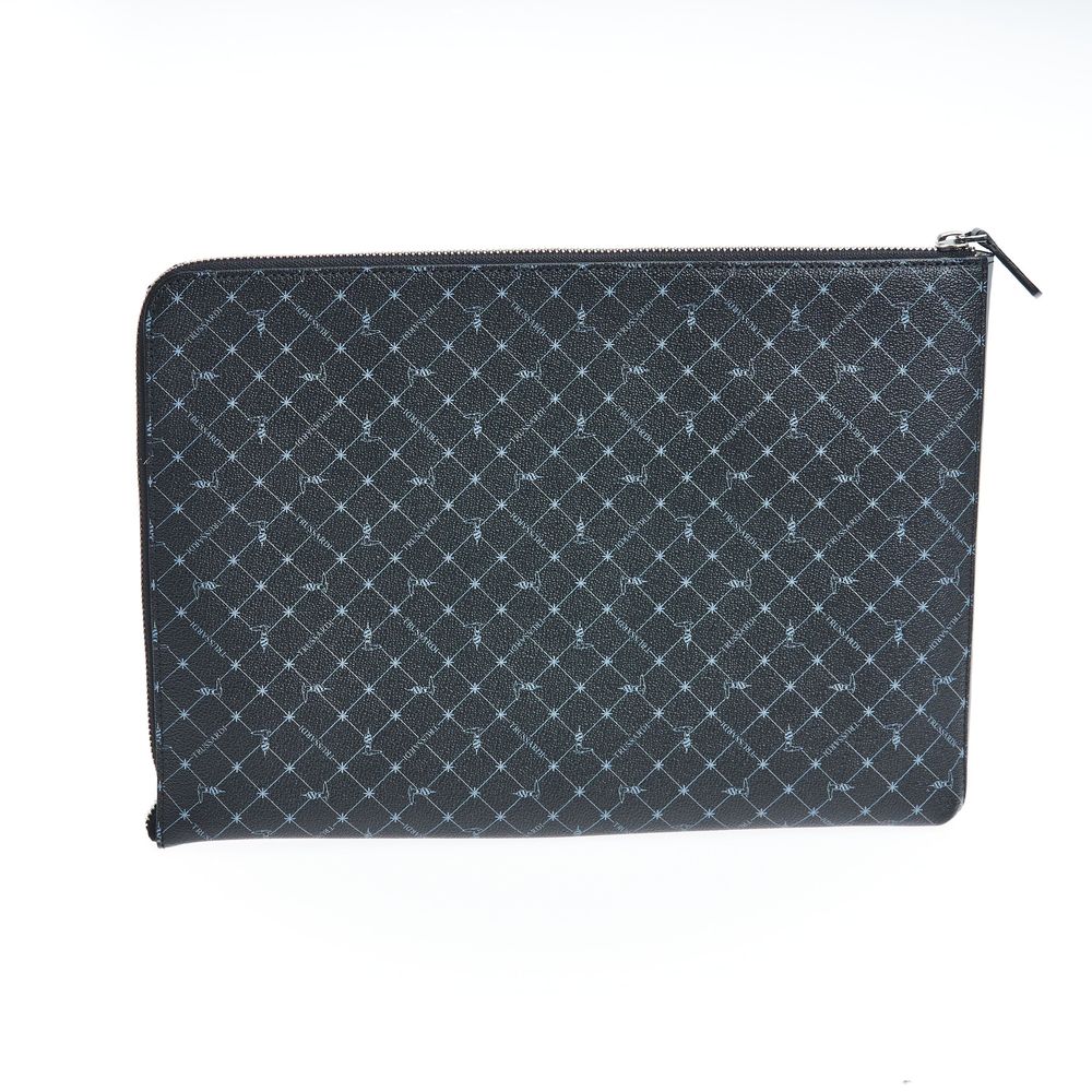 Trussardi Black Leather Men Clutch | Regal Royce