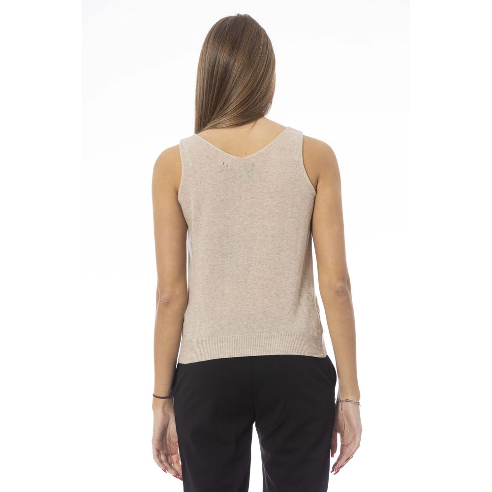 Baldinini Trend Beige Wool Women Top | Regal Royce