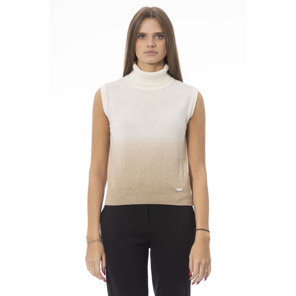 Baldinini Trend White Wool Women Sweater | Regal Royce