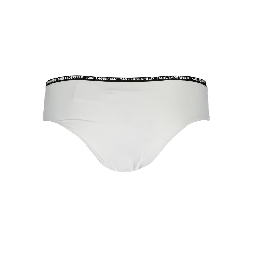 Karl Lagerfeld White Polyamide Women's Swim Brief | Regal Royce