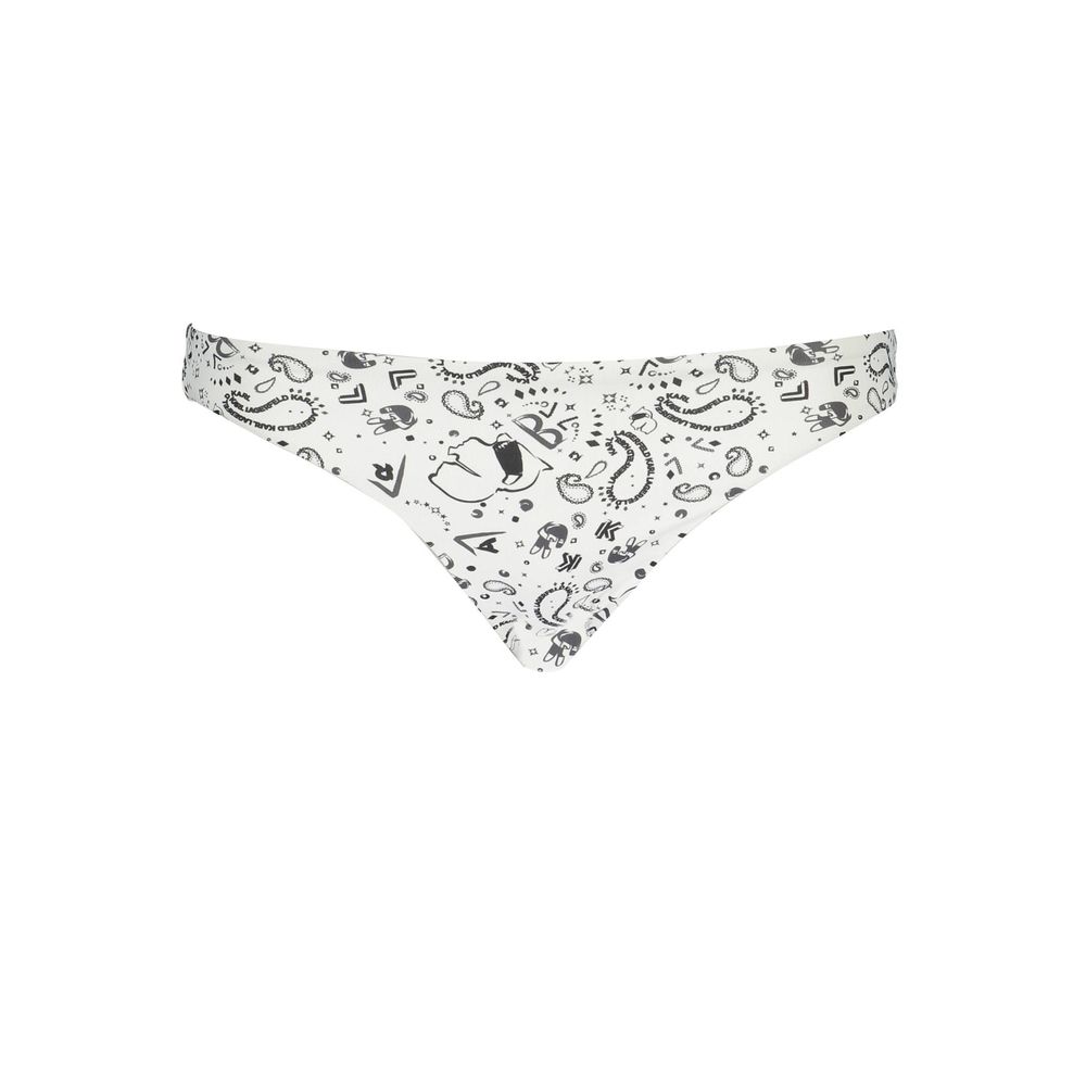 Karl Lagerfeld White Polyamide Women Swim Brief | Regal Royce