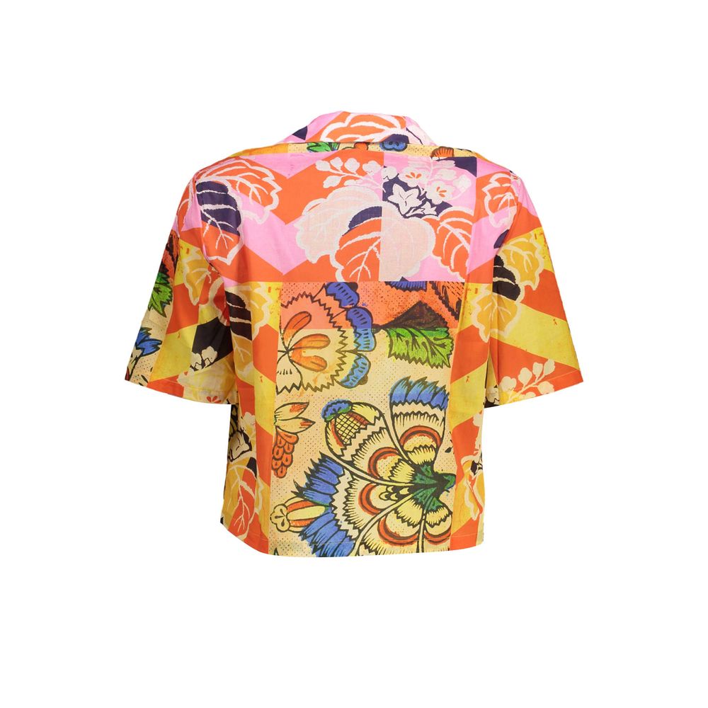 Desigual Giallo Cotton Women Shirt | Regal Royce