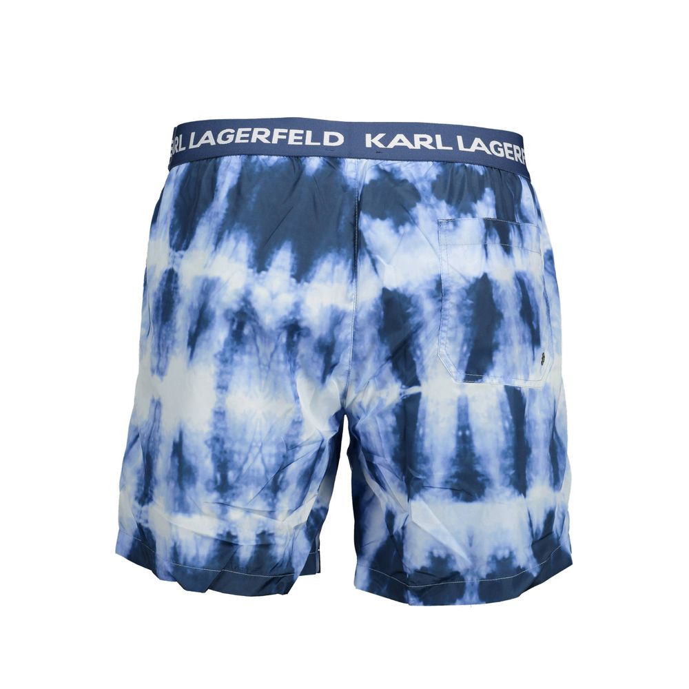Karl Lagerfeld Azzurro Polyester Men's Swim Trunk | Regal Royce