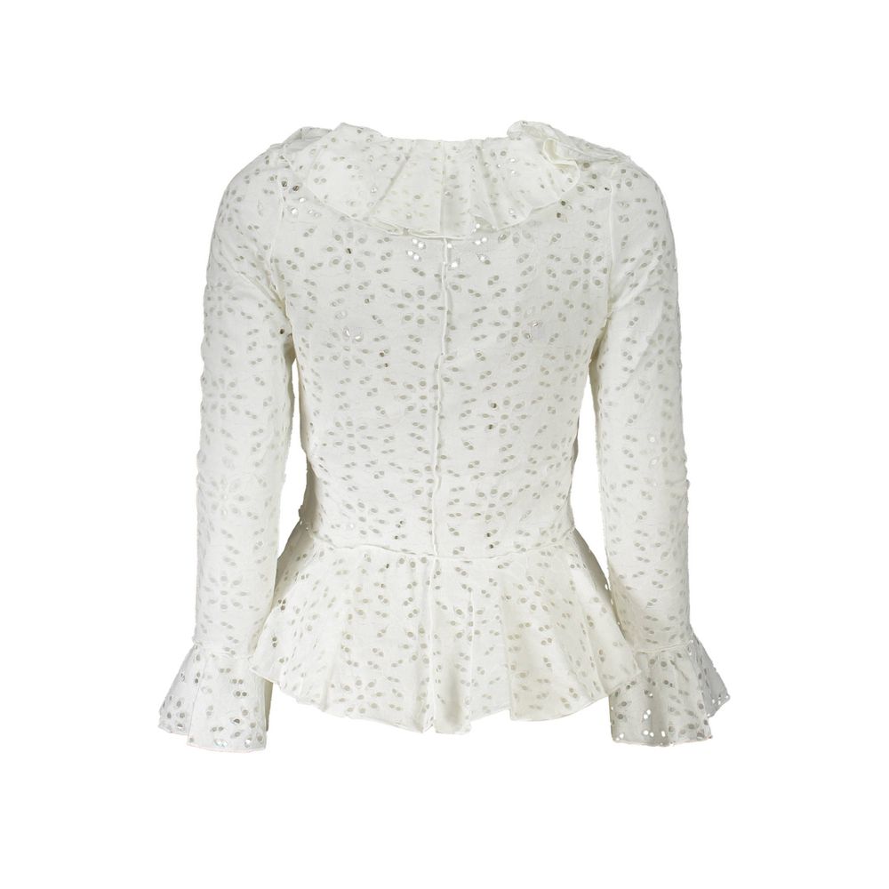 Desigual Bianco Cotton Women Blouse | Regal Royce