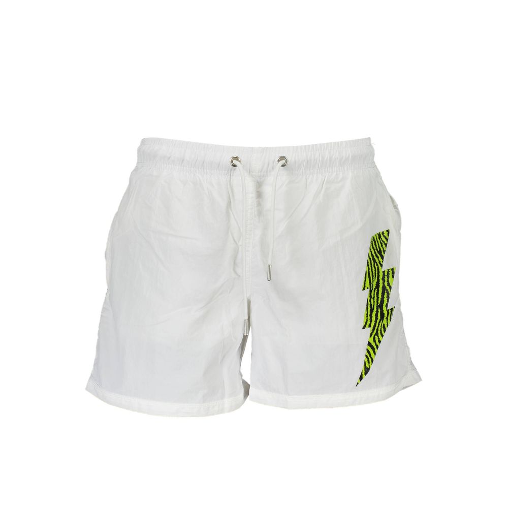 Cavalli Class White Polyamide Men's Swim Boxer | Regal Royce