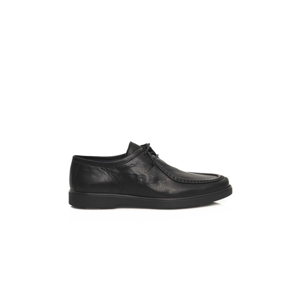 Cerruti 1881 Black Leather Men Derby Shoe | Regal Royce